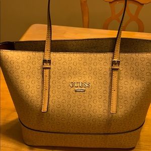 GUESS tan purse